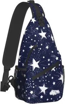 Звездный маленький рюкзак через плечо, сумка-слинг для женщин, мужчин, Дорожная походная нагрудная сумка, рюкзак Унисекс, повседневная сумка Ita, рюкзак одного размера