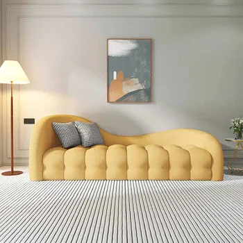 Минималистичный диван для отдыха, диван для гостиной, диван для чтения, Уникальный белый диван из овечьей шерсти, Необычный большой диван для дома Soggiorno