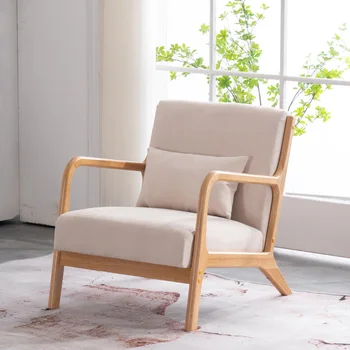 мягкое деревянное кресло для гостиной с откидной спинкой, современное кресло для тщеславия, дизайнерский диван для пола, салоны lazy fauteuils, домашний декор