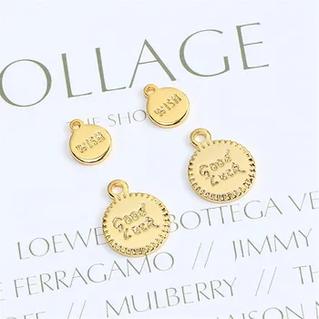 Отечественное гальваническое покрытие из 14-каратного золота с английским словом Hang Tag Подвеска Аксессуары для поделок Модные Универсальные
